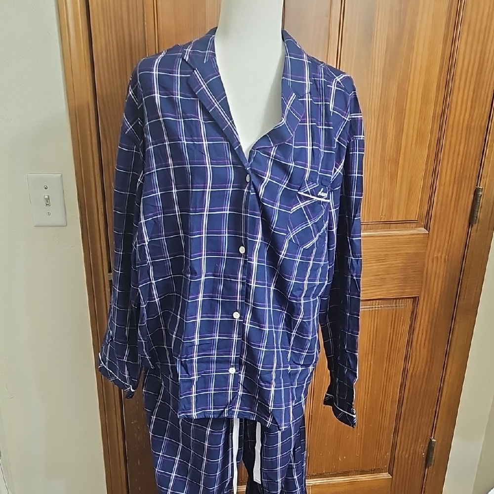 NWOT Victoria's Secret Blue Plaid Pajama Set😴